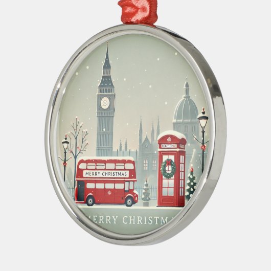 Londoner WeihnachtsWeihnachten | Big Ben & Festive Ornament Aus Metall (Links)