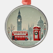 Londoner WeihnachtsWeihnachten | Big Ben & Festive Ornament Aus Metall (Vorne)