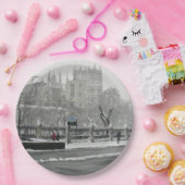 Londoner Westminster Abbey im Winter Pappteller (Party)