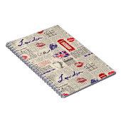 Londoner Zeitungsmuster Notizblock (Rechte Seite)