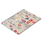 Londoner Zeitungsmuster Notizblock (Linke Seite)