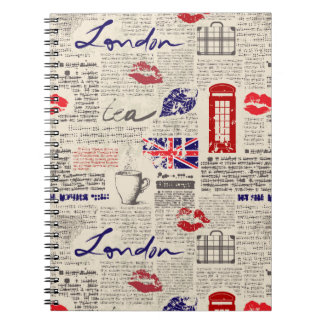 Londoner Zeitungsmuster Notizblock