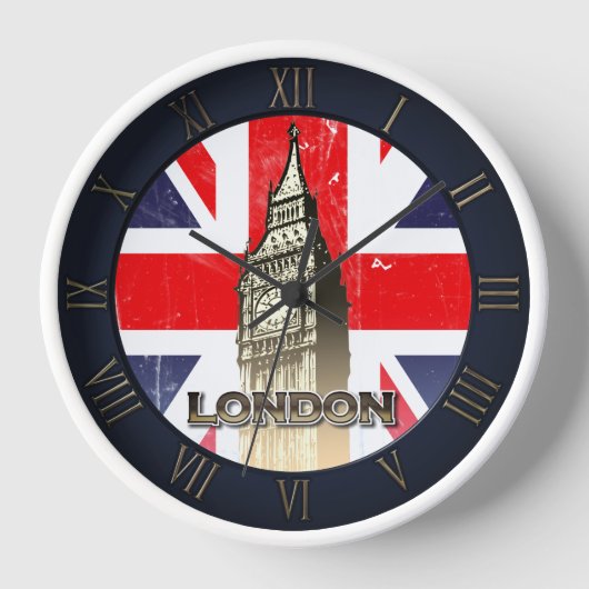Londons berühmter Big Ben Wanduhr (Vorderseite)