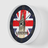 Londons berühmter Big Ben Wanduhr (Winkel)