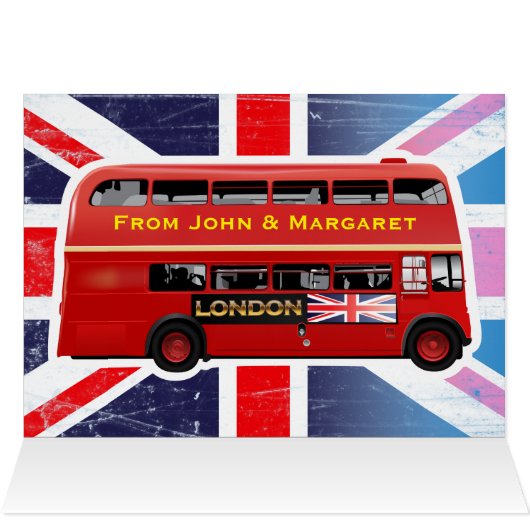 Londons berühmter Roter Bus (Innenansicht Horizontal (Oben))