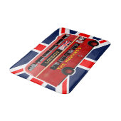 Londons berühmter Roter Bus Badematte (Schrägansicht)