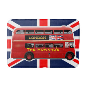 Londons berühmter Roter Bus Badematte