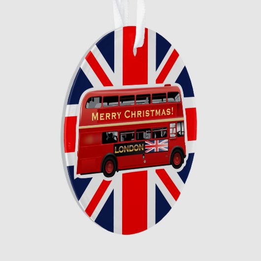 Londons berühmter roter Bus Ornament (Vorderseite)