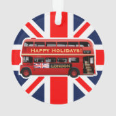 Londons berühmter roter Bus Ornament (Rückseite)