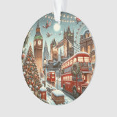 London's Festive Splendor - Vibrant Christmas Car Ornament (Vorderseite)