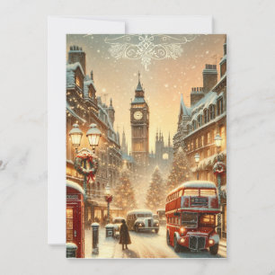 Londons festlicher Glanz - Lebendige Weihnachtskar Feiertagskarte