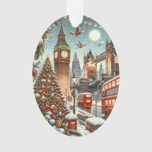 Londons festlicher Splendor - ein lebendiger Weihn Ornament