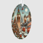Londons festlicher Splendor - ein lebendiger Weihn Ornament (Vorderseite)
