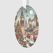 Londons festlicher Splendor - ein lebendiger Weihn Ornament (Vorderseite)