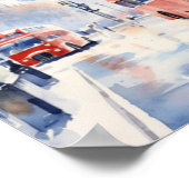 Londons Ikonische Doppeldecker-Busse, c) Poster (Ecke)