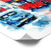 Londons Ikonische Doppeldecker-Busse, L Poster (Ecke)