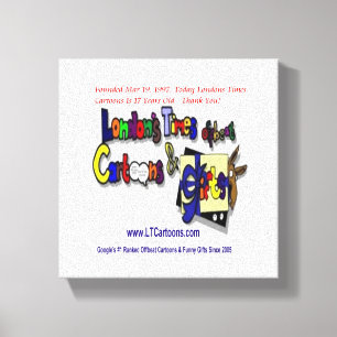 Londons Times Cartoon Logo Leinwanddruck