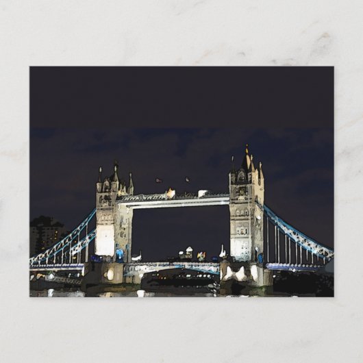 Londons Tower Bridge Postkarte (Vorderseite)