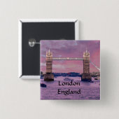 Londons Turm-Brücke Button (Vorne & Hinten)