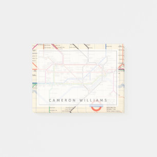 Londons Untergrund-Karte Post-it Klebezettel