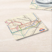 Londons Untergrund-Karte Rechteckiger Pappuntersetzer (angewinkelt)