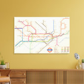 Londons Untergrund Map Leinwanddruck (Insitu (Wohnzimmer))