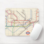 Londons Untergrund Map Mousepad (Mit Mouse)