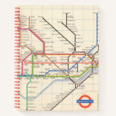 Londons Untergrund Map Notizblock (Vorderseite)