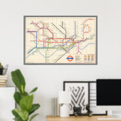 Londons Untergrund Map Poster (Heimbüro)