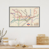Londons Untergrund Map Poster (Küche)