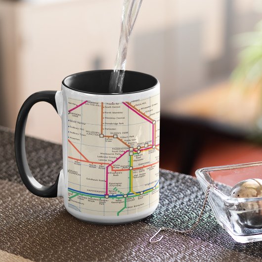 Londons Untergrund Map Tasse