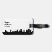Londonskyline-Silhouette Cityscape Gepäckanhänger (Rückseite horizontal)