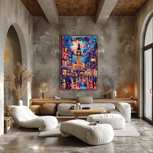 Londres: The Old Smoke - Arte Contemporáneo. Poster