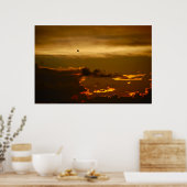 Lone Bird in a Firey Sky (Poster) Poster (Küche)