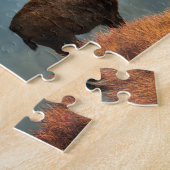 Lone Bison und Sturm nähern Puzzle (Seite)