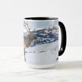 Lone Bull Elk | Yellowstone-Nationalpark Tasse (VorderseiteRechts)