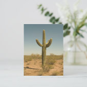 Lone Cactus Postkarte (Stehend Vorderseite)