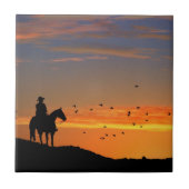 Lone Cowboy Art Tile Fliese (Vorderseite)