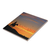 Lone Cowboy Art Tile Fliese (Seite)