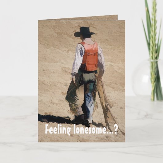 Lone Cowboy Karte (Vorderseite)