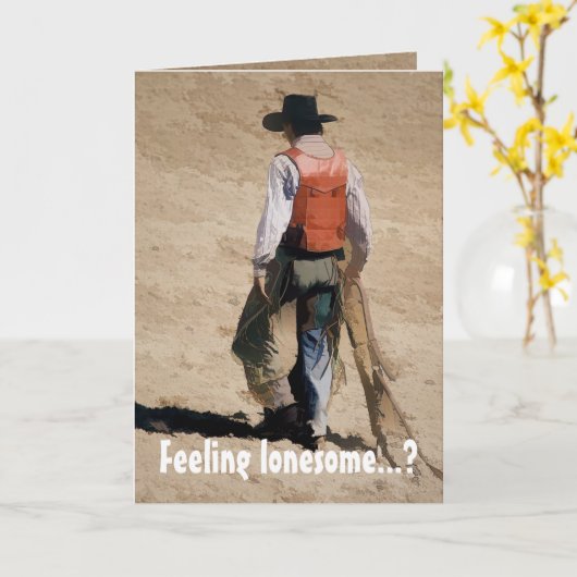Lone Cowboy Karte (Gelbe Blume)