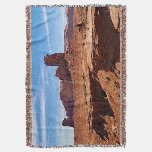 Lone Cowboy Throw Blanket Decke (Vorderseite Vertikal)