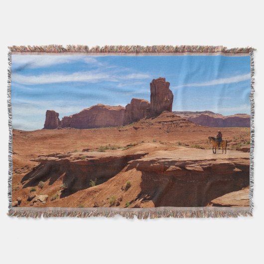 Lone Cowboy Throw Blanket Decke (Vorderseite)