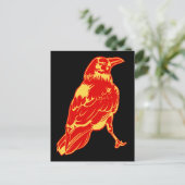 Lone Crow Illustration Postkarte (Stehend Vorderseite)