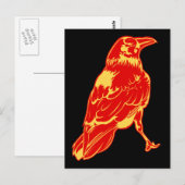 Lone Crow Illustration Postkarte (Vorne/Hinten)