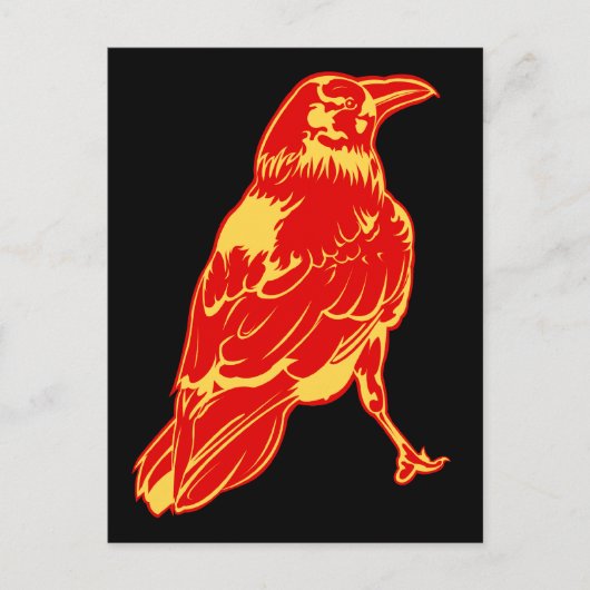 Lone Crow Illustration Postkarte (Vorderseite)