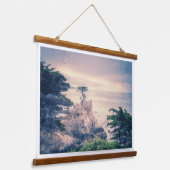 Lone Cypress Pebble Beach Wandteppich Mit Holzrahmen (Gewinkelt)
