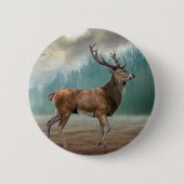 Lone Dee in Misty Forest Button (Vorderseite)