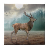 Lone Dee in Misty Forest Fliese (Vorderseite)