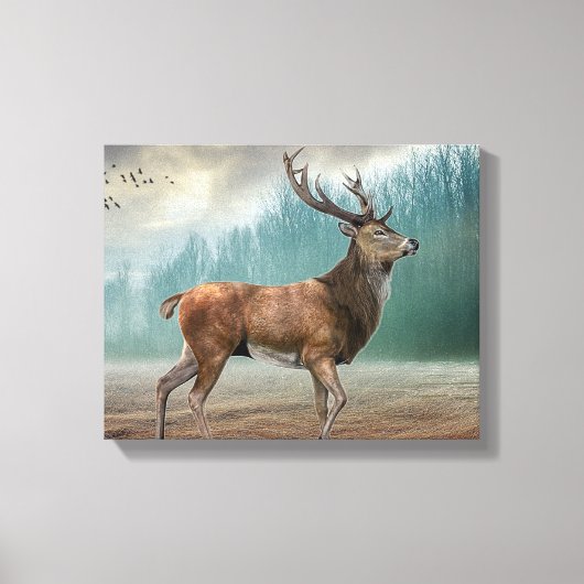 Lone Dee in Misty Forest Leinwanddruck (Vorderseite)